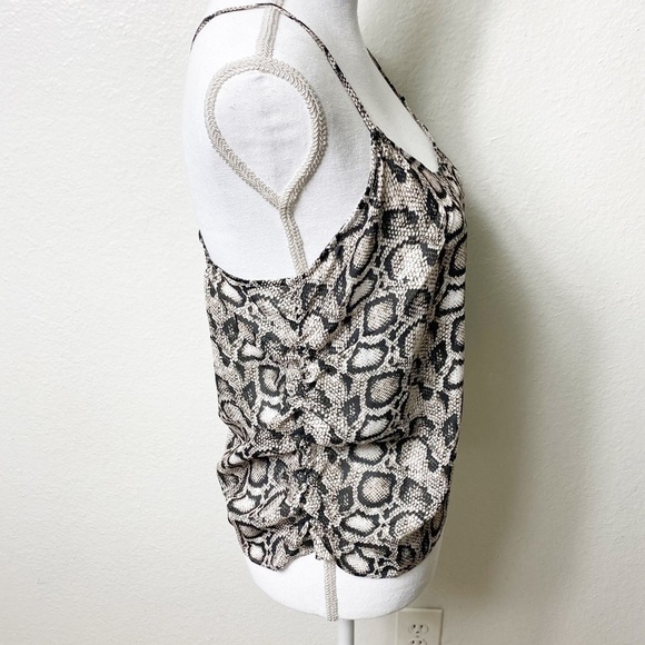 Good American The Ruched Snake Print Crisscross Back Women Cami NWT SIZE… - Picture 4 of 6